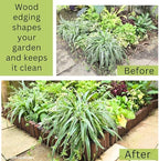 LaLaGreen Wooden Garden Edging Border (30x4in, 2 Pack) Decorative Fencing - Image 5