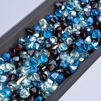 Mr. Fireglass 1 Inch Diamond Fire Glass, Caribbean Blue+Crystal Ice+Amber - Image 4