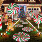 Dunzy 6 Pcs Peppermint Outdoor Decor Christmas Stepping Stone, 8", Sty2 - Image 2