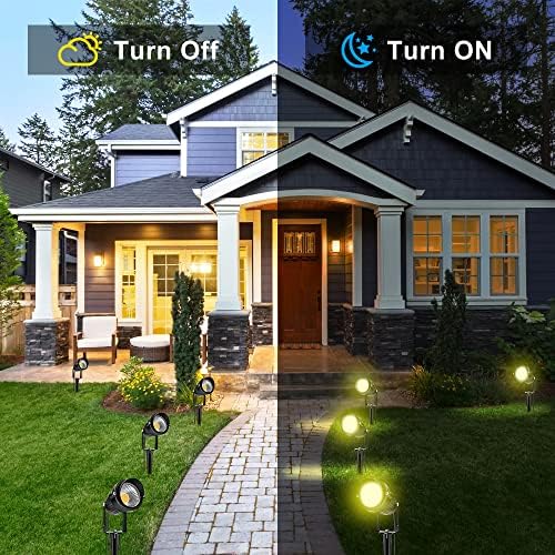LightingWill 5W Landscape Lighting, Warm White 3000K-3500K, DC 12V LED Low Voltage Landscape Lights, IP65 Waterproof Pathway Lights for Outdoor Garden, Yard, Fence, House, Lawn, Tree, Flags (8 Pack) - Image 6