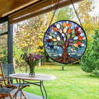 Colorful Tree of Life Stained Glass Window Hanging Suncatcher Gifts 12" - Image 6