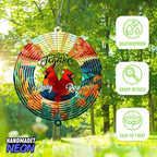 Personalized Dog Angel Paw Wind Spinner Sublimation Memorial Custom Name Years Kinetic Ornament Laser Cut 3D Outdoor Indoor Garden Yard Gifts (Cardinal) - Image 6