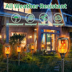 YoungPower Solar Outdoor Torch Lights Flickering Flame, 43" Outdoor Path Lights Waterproof Torch for Garden Yard Patio, 8 Pack - Image 2