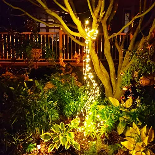 VOOKRY 2 Pack Battery Operated Fairy Lights with Timer, Waterproof Waterfall Flash Lights 8 Modes 10 Strands 200 LEDs Hanging Vine String Lights with Remote for Outdoor DIY Watering Can Lights - Image 6