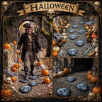 Landical 6 Pack Halloween Decorative Stepping Stones for Garden,Skull - Image 3