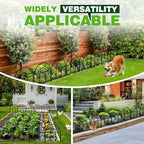 Decorative Garden Fence 43.33ft x 17in - 40 Pack Rustproof Metal No Dig Fence Animal Barrier, Arched Bed Edging Classic Style Wire Border Panel Fencing for Yard Patio Outdoor Decor, Black - Image 7