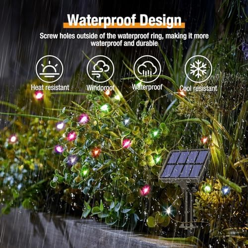 btfarm 6 Pack Solar String Lights Outdoor, Total 198FT 480LED Fairy Lights - Image 2