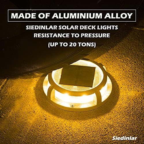 SIEDiNLAR Solar Deck Lights Outdoor 2-Mode 16 LED 16 Pack White/Warm Light - Image 6