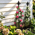 2-Pack Iron Garden Obelisk Trellis, 30" Rose Climbing Plant Support - Image 3