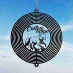 Personalized Fox Metal Wind Spinner, Custom Wildlife Hanging Yard Art, Woodland Outdoor Decor (Fox Garden Wind Spinner) - Image 2