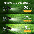 Linkind Solar Lights Outdoor Waterproof Landscape Spotlight Daylight 4 Pack - Image 2