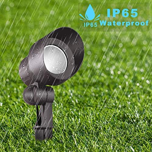 Outdoor Landscape Lighting Low Voltage Garden Landscape Lights Spotlight Uplight, Aluminum Construction Waterproof 12V 5W 3000K Warm-Yellow Light（4-Pack） - Image 4