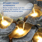 7-Tiers Cascading Rock Water Fountain Outdoor, Garden Waterfalls - Image 6