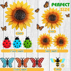 Sweetude 12 Pcs Metal Sunflower Wall Decor, Novelty Style - Image 3