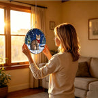 Stained Glass Window Hanging Manx Cat Suncatcher Gifts for Wife 9.8" - Image 4