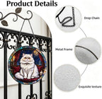 Stained Glass Window Hanging Persian Cat Suncatcher Gifts for Mom 11.8" - Image 3