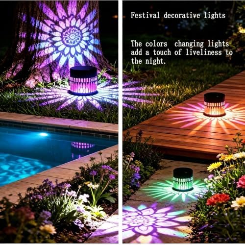 6Pcs Retro Solar Outdoor Lanterns Waterproof Wall Mount Lights - Image 4