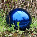 6Pcs Hemisphere Gazing Ball, Stainless Steel Mirror Polished Hollow Half Balls, Seamless Gazing Hemisphere Hollow Floating Reflective Hemisphere for Home Pond Outdoor Wall Decor (Blue) - Image 5
