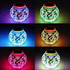 Solar Ball LED Garden Lights,DINOWIN Waterproof Color Changing Mosaic Glass Jar Rechargeable Solar Outdoor Night Lights Table Lamps for Christmas Home Party Decorations,Ideal Gifts (Dragonfly Lights) - Image 6