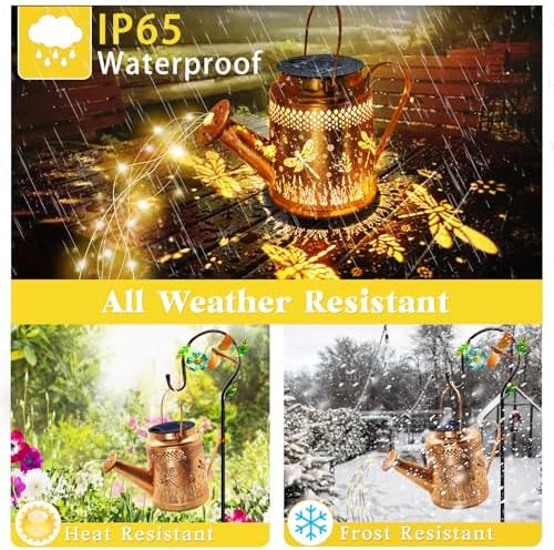 Solar Lights Outdoor Garden Decor, Dragonfly Hanging Watering Can Landscape Lights Waterproof Yard Decorations for Outside Porch Patio Backyard, Gardening Gift for Mom Grandma Women Birthday - Image 4