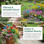 50/100/200 Pcs Butterfly Garden Stakes, 3D Artificial Butterflies for Flower Arrangements & Bouquets, Waterproof Decorative Garden Stakes for Outdoor Yard Decor (100, 5.9in) - Image 4
