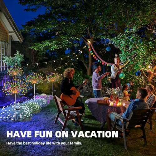 6 Pack Solar Lights (Firework Light Warm Multicolor) - Image 7