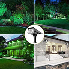 Halloween Solar Spot Lights Outdoor, Green Solar Spotlights with IP65 Waterproof 20 LEDs Landscape Lighting for Garden Path Yard Christmas St. Patrick's Day Decor 4 Pack - Image 3