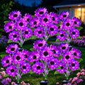 Solar Lights Outdoor, Gift for Women Mom Grandma Friends, 6 Pack 36 Solar Purple Sunflower Lights, Solar Flower Lights Waterproof, Outside Sunflower Decor Lights For Landscape Yard Patio Lawn Pathway by yulloyello