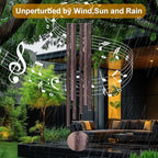 66" Large Wind Chimes for Outside Deep Tone, 6 Thickened ⌀ 1.2" Tubes Tuned Relaxing Melody Wind Chime, Windchimes Outdoors for Garden Patio Decor, Great Gift Idea for Your Loved One (Bronze, 66") - Image 6