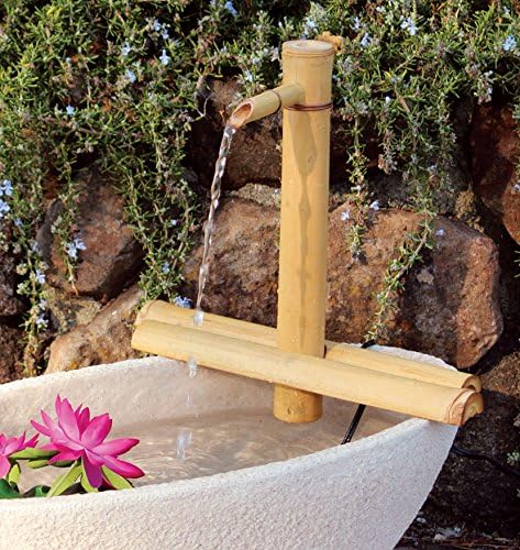 Bamboo Accents 12" Adjustable Bamboo Fountain Kit with Pump – Classic Zen Water Feature for Bowls, Basins, Water Gardens & Patio Decor, Indoor/Outdoor (Container Not Included) - Image 4