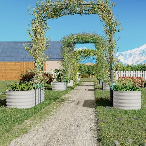 Metal Raised Garden Bed with Trellis for Climbing Plants Outdoor - Image 4