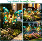 Solar Butterfly Lights Outdoor, Large 41" Metal Garden Decor Outdoor Lights - Image 6