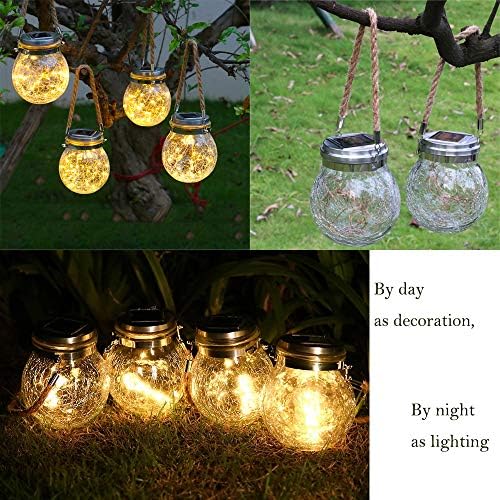 ANYE Solar Power Star Light Circle Shade Outdoor Waterproof Hanging Garden Pathway Stairs LED Lamp Decorative Lanterns - Image 3