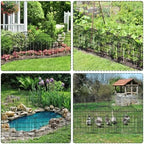 20 Panels No Dig Decorative Garden Fence, 33in(H) x 44ft(L) Animal Barrier, Rustproof Metal Temporary Dog Fence for Outdoor Yard, Patio, Flower Bed - Image 7