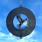 Personalized Parrot Metal Wind Spinner, Custom Tropical Bird Hanging Yard Art, Outdoor Decor (Parrot Garden Wind Spinner) - Image 2