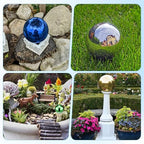 M METERXITY 2-Pack Garden Gazing Globes Ball 4.7 Inch 201 Stainless Steel Hollow Mirror Reflective Floating Ball for Garden/Pond/Home/Yard Outdoor Decoration [Gloss Purple] - Image 6
