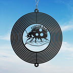 Personalized Ladybug Metal Wind Spinner, Custom Hanging Yard Art, Nature Inspired Outdoor Decor (Ladybug Garden Wind Spinner) - Image 3