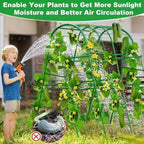 5.4FT Garden Trellis Arch for Climbing Plants, Cucumber & Melon Trellis for Raised Beds, u-Shape Plant Support with Plastic Connectors for Vegetables, Peas, Tomatoes,﻿ Cucumber - Image 4