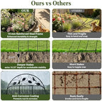 Decorative Garden Fence 48in x 27ft, 12 Pack Sturdy Metal Garden Border Fence, Rustproof Powder Coating, No-Dig Installation with Triangular Stakes, Flexible Design for Flower Beds, Paths, Yards - Image 4