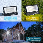 LED Flood Light Outdoor 800W Equivalent Smart RGB IP66 Landscape Lighting - Image 6