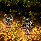 Solar Lanterns Outdoor Waterproof 2 Pack Solar Garden Lanterns Garden Decor by OxyLED