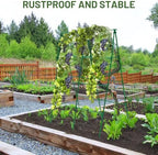 Large A-Frame Garden Trellis for Tomatoes, Cucumbers & Heavy Climbing Plants - Rust-Resistant, Heavy-Duty Steel, Perfect for Outdoor Gardens & Vertical Gardening(47" W x 63" H) - Image 6