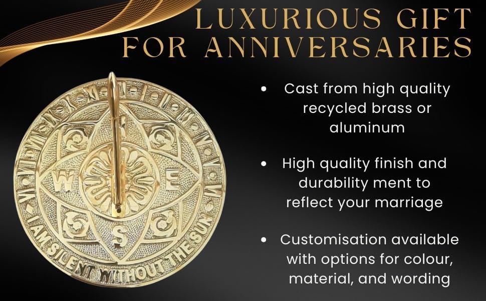 Solid Brass Garden Sundial Clock with Polished Finish & Velvet Storage Case | Decorative Outdoor Sundial for Garden, Patio & Yard | Vintage Nautical Home Décor Gift - Image 5
