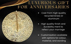 Solid Brass Garden Sundial Clock with Polished Finish & Velvet Storage Case | Decorative Outdoor Sundial for Garden, Patio & Yard | Vintage Nautical Home Décor Gift - Image 5