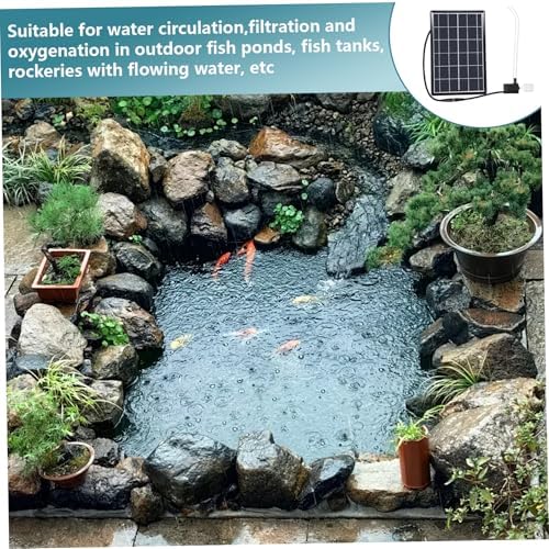 Solar Water Pump 12v With Solar Panel Efficient Powered Water Pump For Pond Circulation, Filtration, And Aeration, Submersible Fountain Kit For Garden, Bird Bath, Feature (9v 6w Panel + + Filter). - Image 6