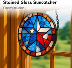 Stained Glass Window Hanging，Lone Star Design 11.8in Sun Catchers Indoor Window, Home Decor Inside and Outside the Cottage, Gifts for Women - Image 2