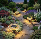 Solar Disk Lights Outdoor Waterproof, Decorative Mosaic Solar Ground Lights, Highly Weather-Resistant Landscape Lighting for Garden, Pathway, Walkway, Patio, Yard Decor (4, Purple) - Image 7