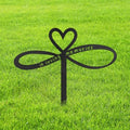 in Loving Memories Metal Garden Stake Decorative, Heart Design with Script Silhouette Statues for Yard Art, Outside, Patio, Outdoor Decor, Garden Decorations, Lawn Ornaments - 18" Black by SIGNLEADER