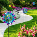 13"Metal Peacock Wind Spinner Outdoor with Stake for Outdoor Decor - Image 4