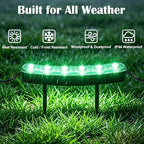 FORUP Solar Tree Lights Multicolor Changing, 360° Ring Uplight, Ground Stake, 3 Dimming, Auto On/Off, IP44 Waterproof, Solar Landscape Light, Adjustable Inner Diameter for Garden Palm Party Decor - Image 3